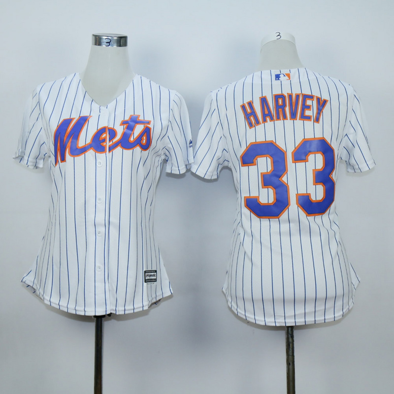 Women New York Mets #33 Harvey White MLB Jerseys